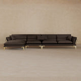 Right Chaise-Top Grain Leather-Mink