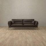 Top Grain Leather::Modern Italian Leather Sofa 2 Seater  Espresso Top Grain Leather [grid:8:TGL]