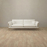 Top Grain Leather::Modern Italian Leather Sofa 2 Seater  OffWhite Top Grain Leather [grid:1:TGL]