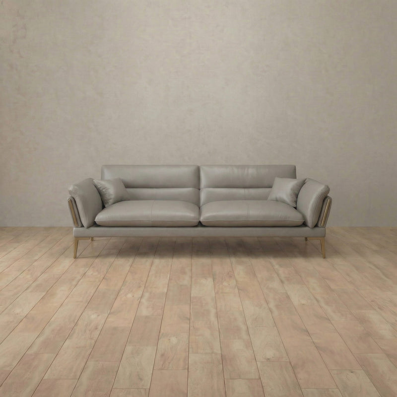 Modern Italian Sofa  Loveseat (73") — Pewter
