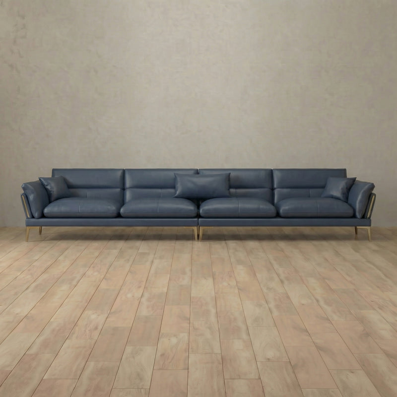 Modern Italian Sofa 4 Seater (116") — Ink Blue