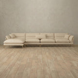 Top Grain Leather::Modern Italian Leather Sofa 4 Seater with Chaise  Linen Top Grain Leather [grid:2:TGL]