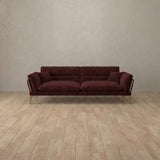 Boucle::Modern Italian Sofa  Loveseat (73") Burgundy Boucle [grid:6:BCL]