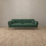 Boucle::Modern Italian Sofa  Loveseat (73") Forest Green Boucle [grid:5:BCL]