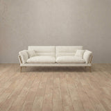 Boucle::Modern Italian Sofa  Loveseat (73") Ivory Boucle