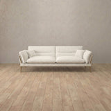 Boucle::Modern Italian Sofa  Loveseat (73") OffWhite Boucle [grid:1:BCL]