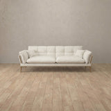 Linen Blend::Modern Italian Sofa  Loveseat (73") OffWhite Linen Blend [grid:1:LB]
