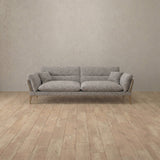 Boucle::Modern Italian Sofa  Loveseat (73") Pewter Boucle