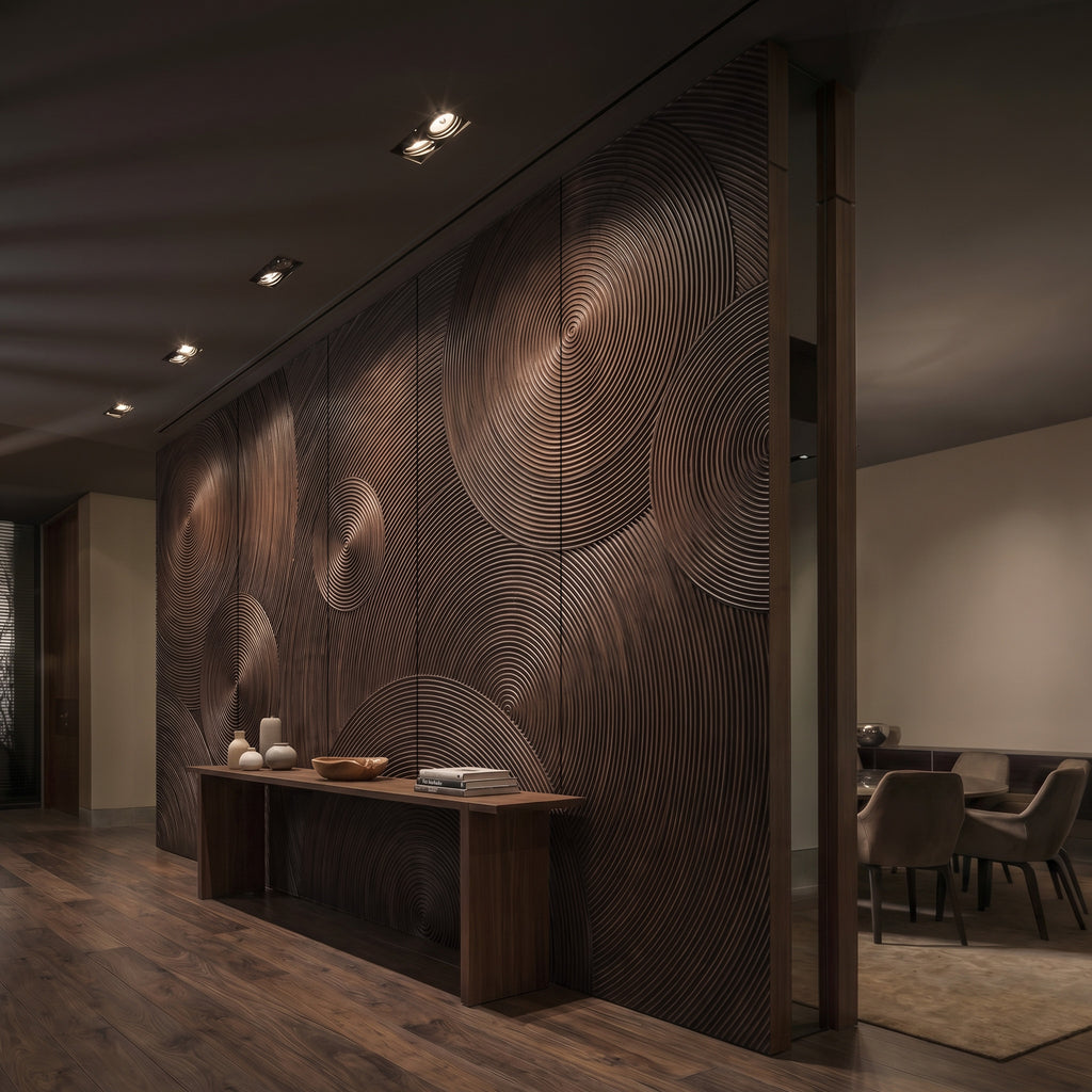 Orbital Ring Grooved Wall Panel