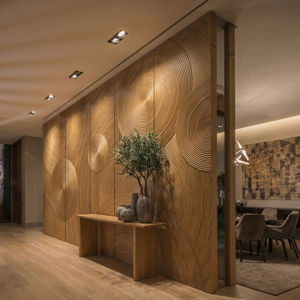 Orbital Ring Grooved Wall Panel