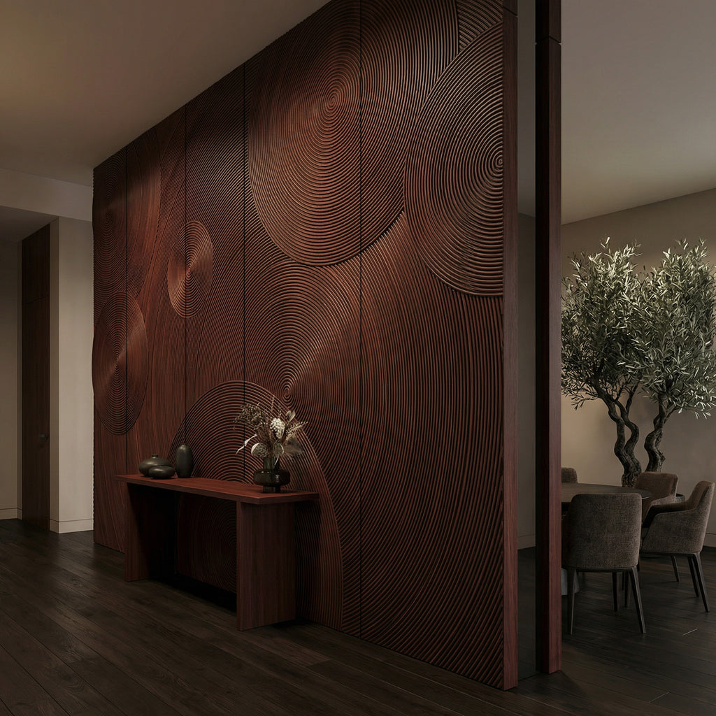 Orbital Ring Grooved Wall Panel