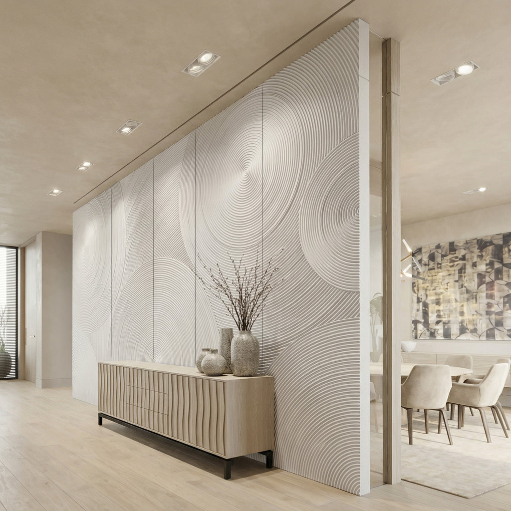 Orbital Ring Grooved Wall Panel