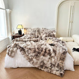 Tie Dye Rabbit Faux-Fur Blanket Throw