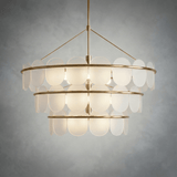 Opaline Three-Tier Chandelier
