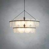 Opaline Two-Tier Chandelier