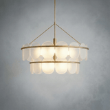 Opaline Two-Tier Chandelier