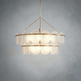 Opaline Two-Tier Chandelier