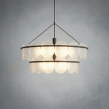 Opaline Two-Tier Chandelier