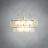 Opaline Two-Tier Chandelier