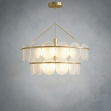 Opaline Two-Tier Chandelier