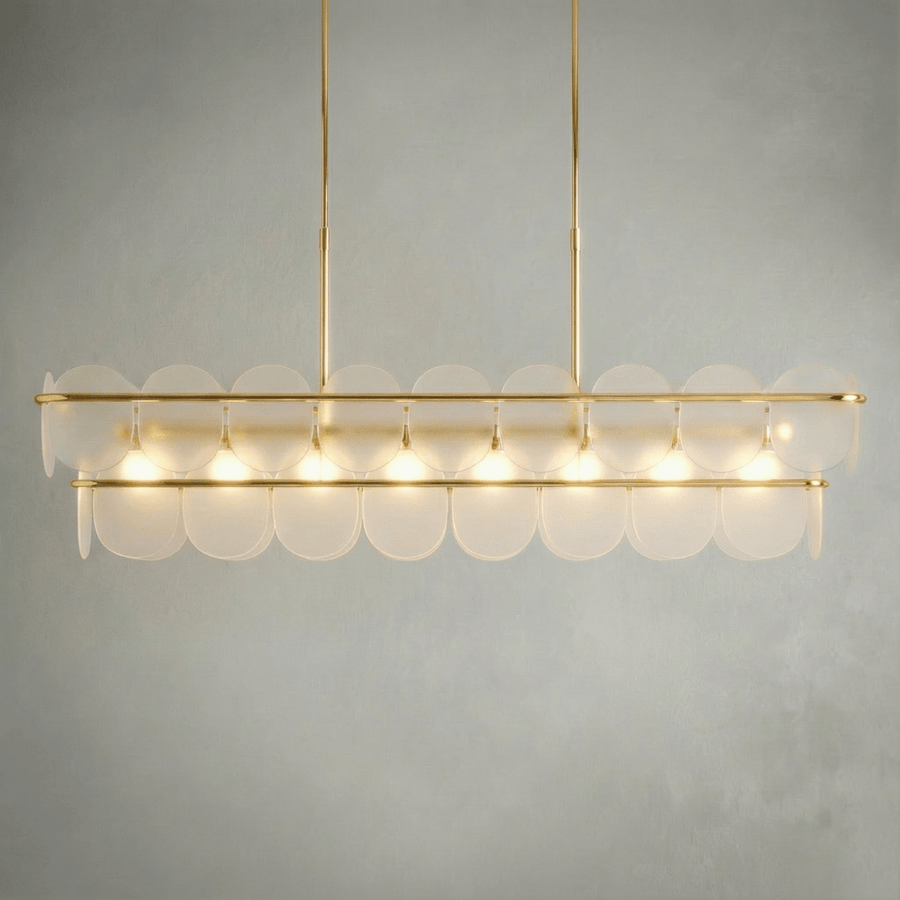 Opaline Rectangular Chandelier — dimensions