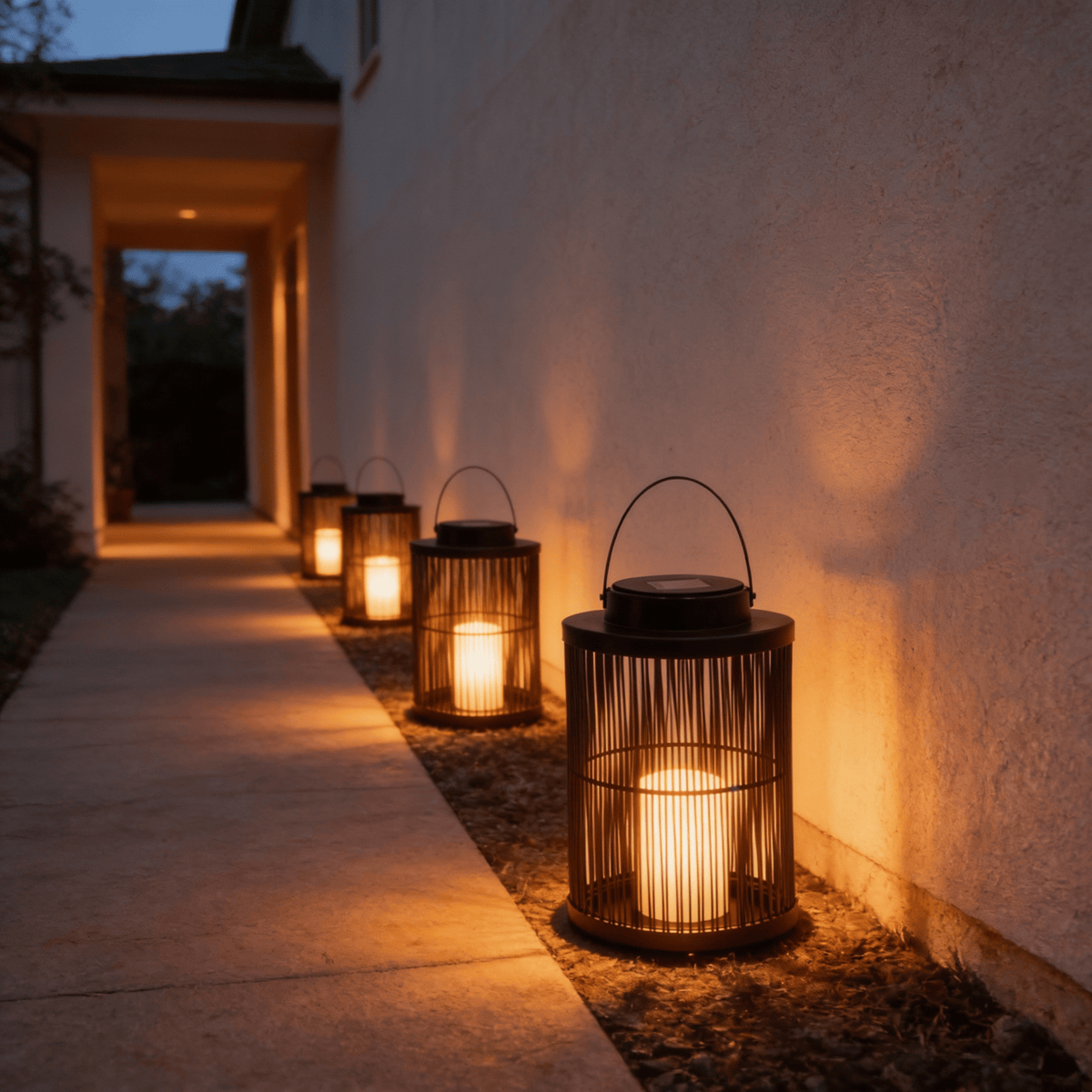 Lantern Sora Weave Light (Solar) — lifestyle