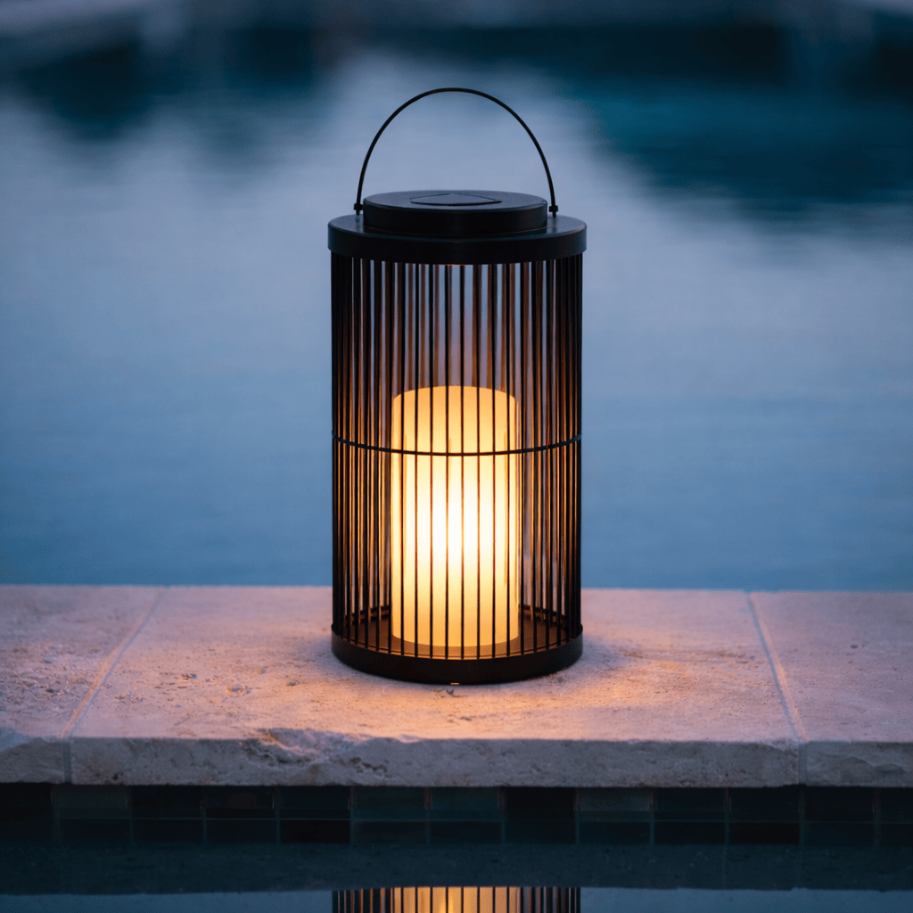 Lantern Sora Weave Light (Solar) — lifestyle