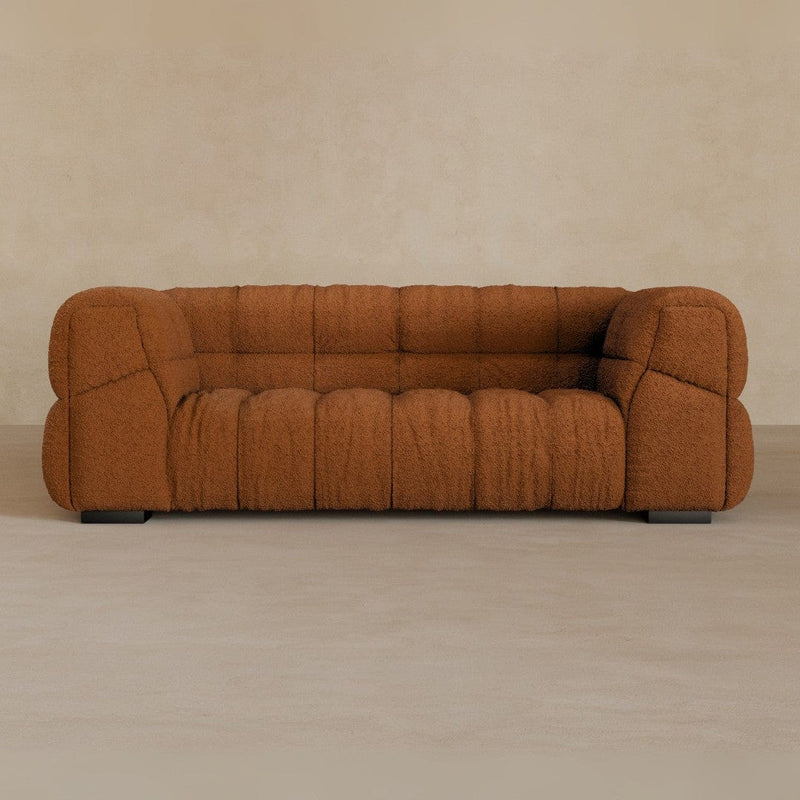 2 Seater 71 Inches-Boucle-Brandy