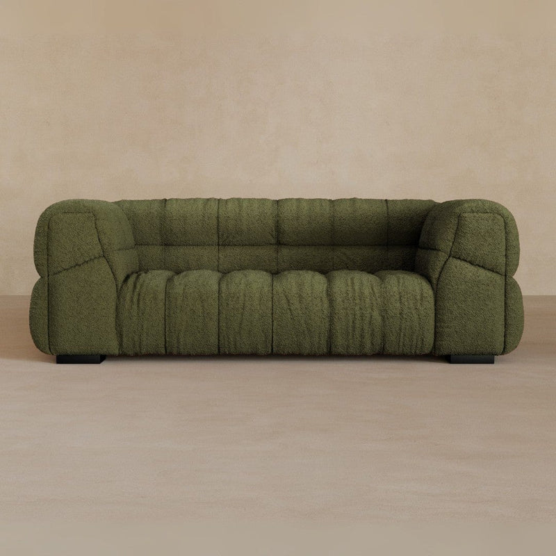 2 Seater 71 Inches-Boucle-Olive