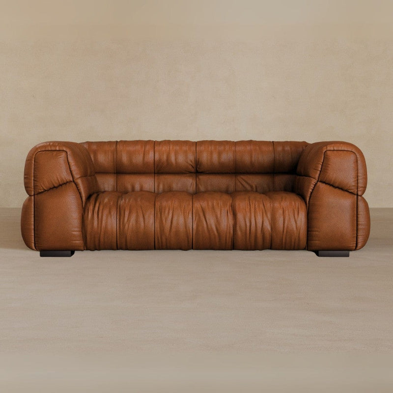2 Seater 71 Inches-Full Grain Leather-Brandy