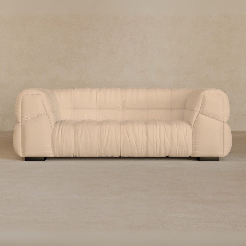 2 Seater 71 Inches-Full Grain Leather-Chalk