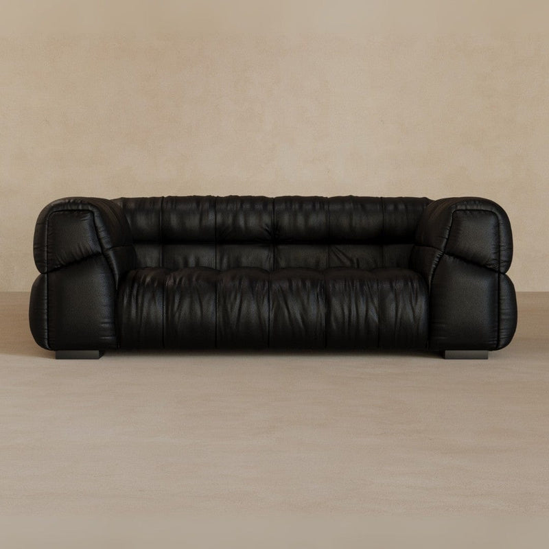 2 Seater 71 Inches-Full Grain Leather-Charcoal