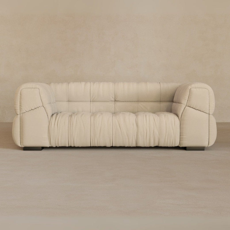 2 Seater 71 Inches-Linen Blend-Alabaster