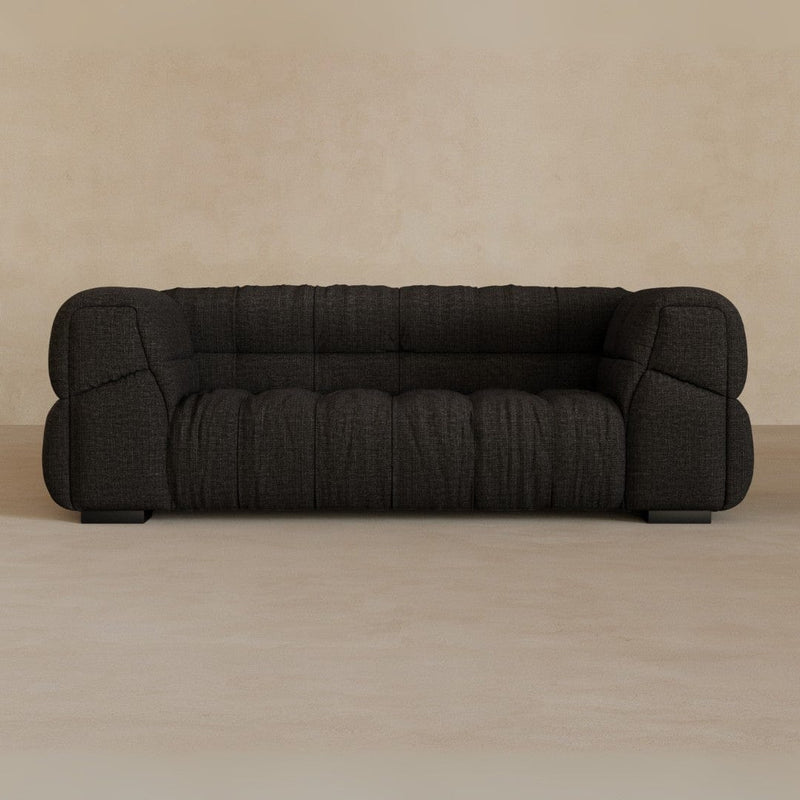 2 Seater 71 Inches-Linen Blend-Charcoal