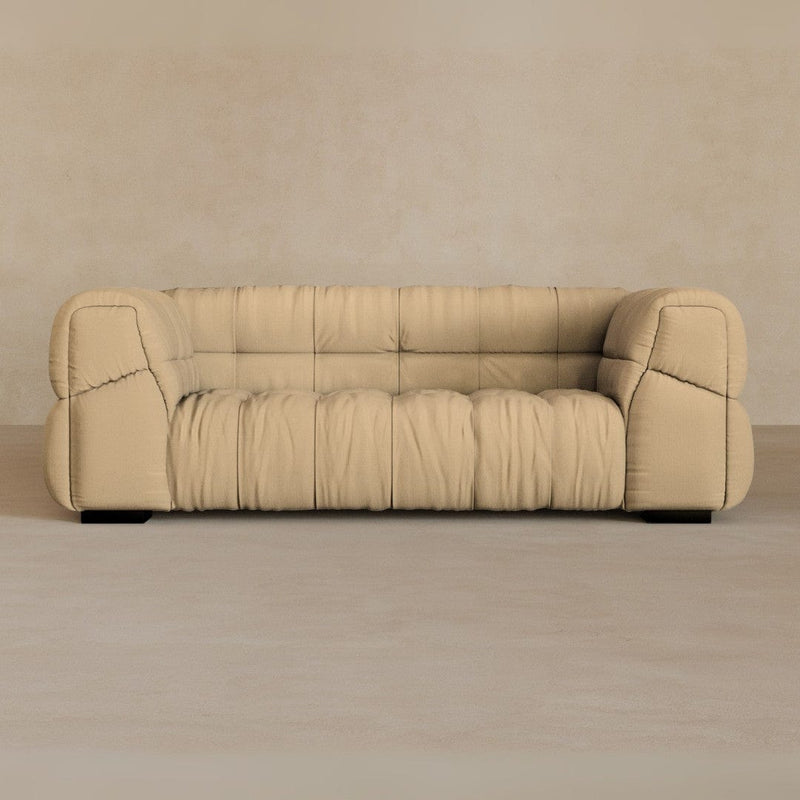 2 Seater 71 Inches-Linen Blend-Fawn