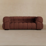 2 Seater 71 Inches-Linen Blend-Oxblood