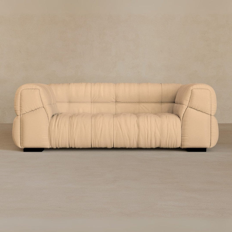 2 Seater 71 Inches-Top Grain Leather-Chalk