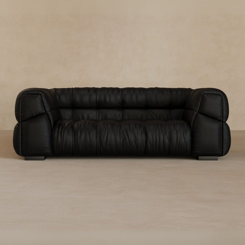 2 Seater 71 Inches-Top Grain Leather-Charcoal