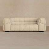 2 Seater 71 Inches-Top Grain Leather-Linen