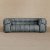 2 Seater 71 Inches-Top Grain Leather-Pewter