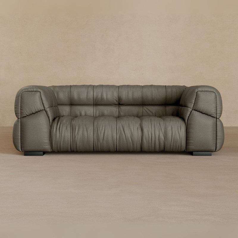 2 Seater 71 Inches-Top Grain Leather-Stone
