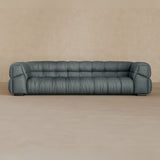 3 Seater 9FT-Top Grain Leather-Pewter