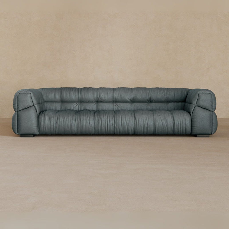 3 Seater 9FT-Top Grain Leather-Pewter