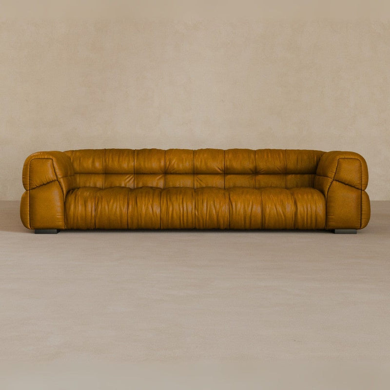 3 Seater 9ft-Full Grain Leather-Camel