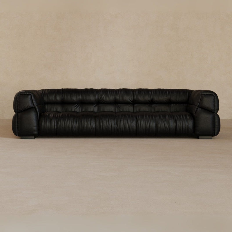 3 Seater 9ft-Full Grain Leather-Charcoal