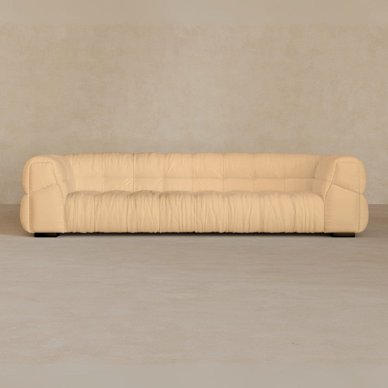 3 Seater 9ft-Full Grain Leather-Fawn