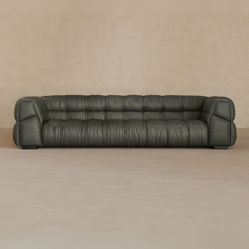3 Seater 9ft-Full Grain Leather-Graphite