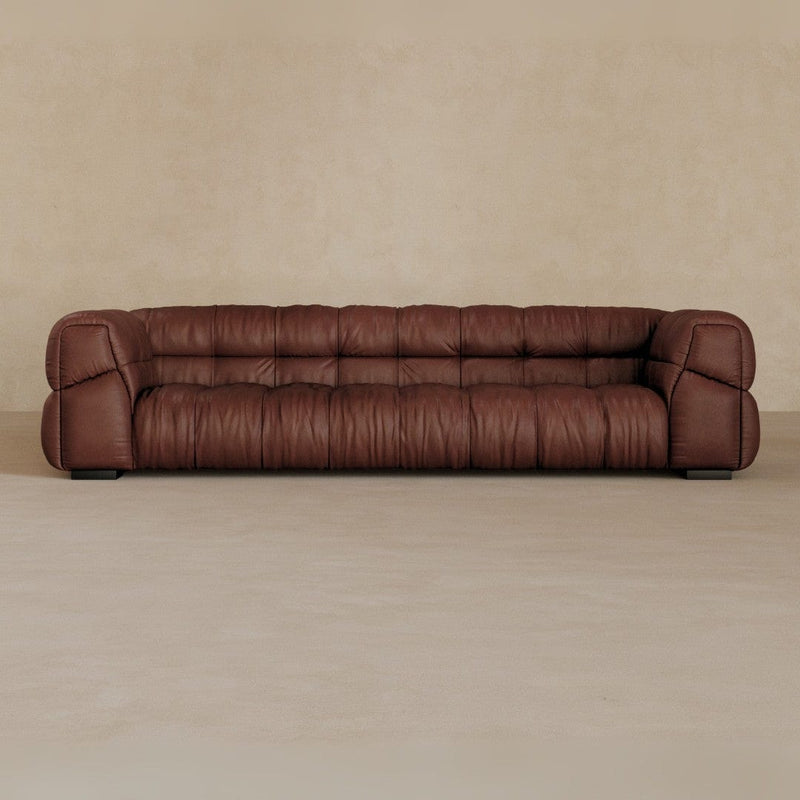 3 Seater 9ft-Full Grain Leather-Oxblood