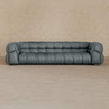 3 Seater 9ft-Full Grain Leather-Pewter