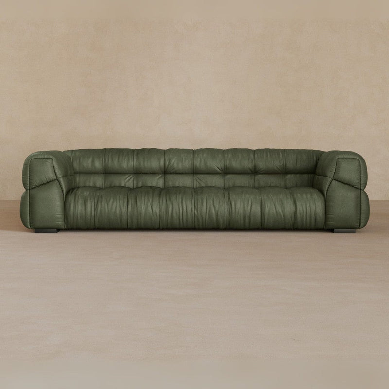 3 Seater 9ft-Full Grain Leather-Sage